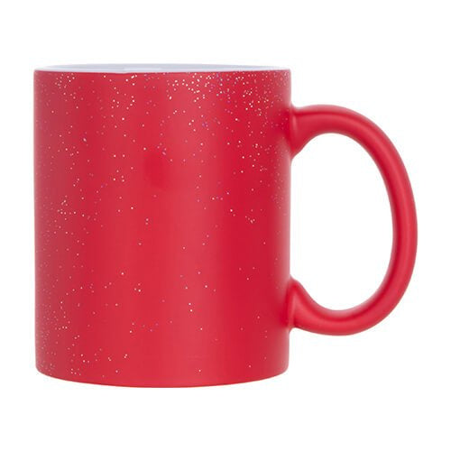 330ml (11oz) Magische Mok Mat Rood Glitter voor sublimatie