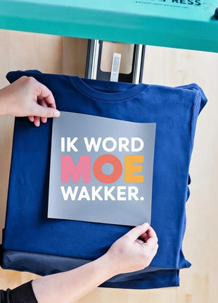 DTF Transfer – Ik word moe wakker