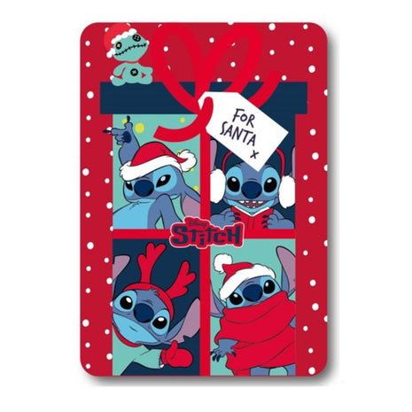 Lilo & Stitch Fleecedeken – Kersteditie – 100 x 140 cm – 100% Polyester