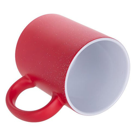 330ml (11oz) Magische Mok Mat Rood Glitter voor sublimatie