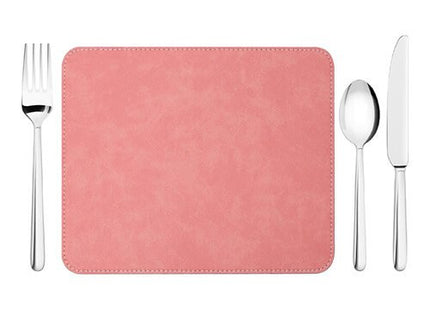 PU Leren Placemat 23 x 19 cm Roze voor sublimatie