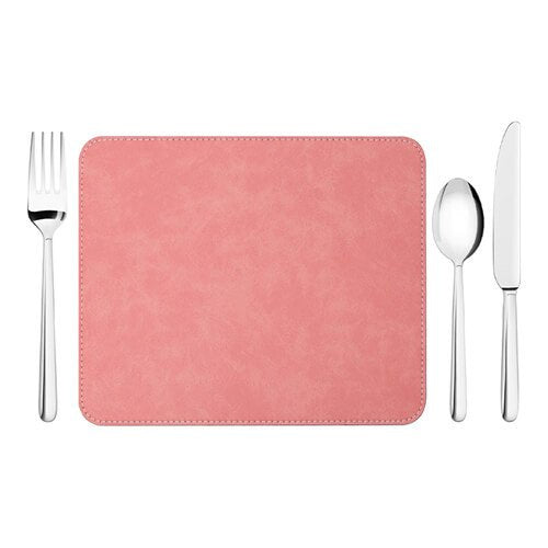 PU Leren Placemat 23 x 19 cm Roze voor sublimatie