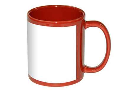 330ml (11oz) Mok met Frame Rood voor sublimatie