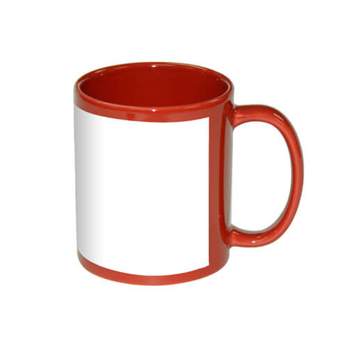 330ml (11oz) Mok met Frame Rood voor sublimatie