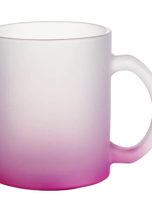 Glazen mok 330ml Frosted Gradient paars voor sublimatie