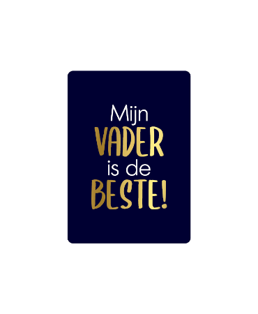 A7-cadeaukaartje Mijn vader is de beste met goudfolie