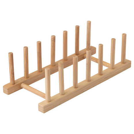 Bamboe rek met decoratieve tegels display