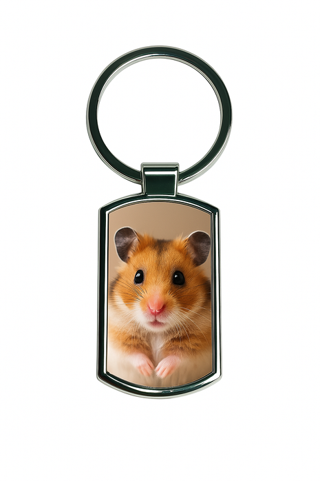 Blanco Metalen Sleutelhanger 3x7,5 cm – Rechthoekig Formaat voor Sublimatie Bedrukking
