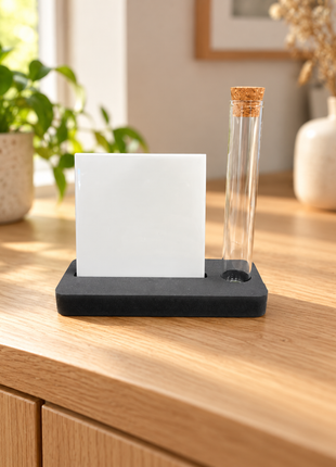Sublimatieset met tegel 10,8 × 10,8 cm, glazen buisje en waxinelichthouder