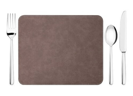 PU Leren Placemat 23 x 19 cm Grijs voor sublimatie