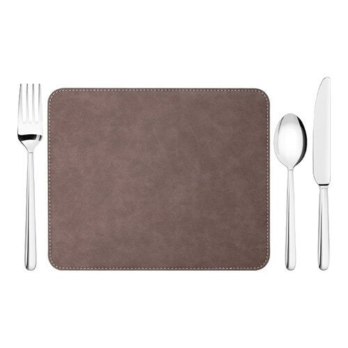 PU Leren Placemat 23 x 19 cm Grijs voor sublimatie