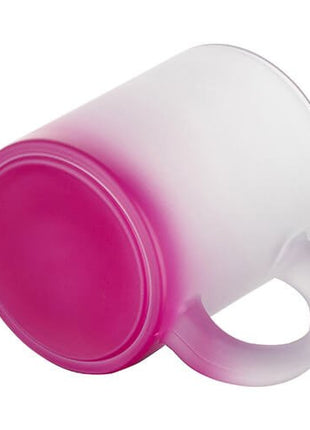 Glazen mok 330ml Frosted Gradient paars voor sublimatie
