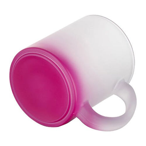 Glazen mok 330ml Frosted Gradient paars voor sublimatie
