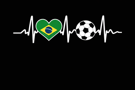 Dtf Print Brazilian heart Football