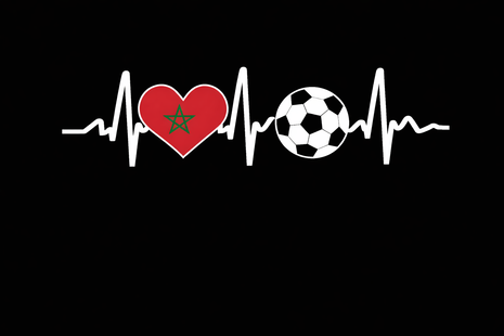 Dtf Print Morocco heart Football