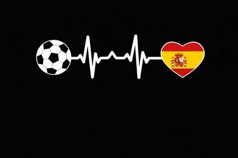 Dtf Print Spain heart Football