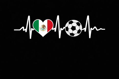 Dtf Print Mexico heart Football