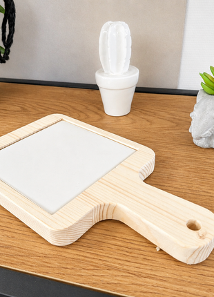 Nieuw - Houten Kaasplank Vierkant met Tegel glans 10,8 x 10,8 voor sublimatie