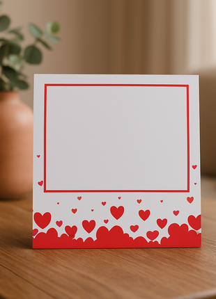 Glasframe Love voor Sublimatie – 20 x 20 cm (excl. houten basis)