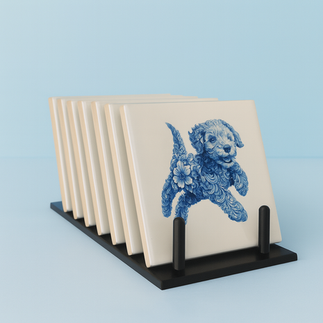 Tegelhouder voor 8 Tegels – Stevige Displaystandaard voor Sublimatietegels