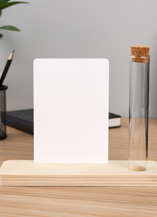 Plankje met Buisje en MDF Sublimatie Rechthoek