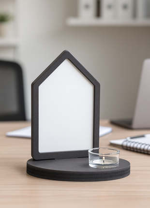 Theelichthouder met Sublimatie MDF huisje