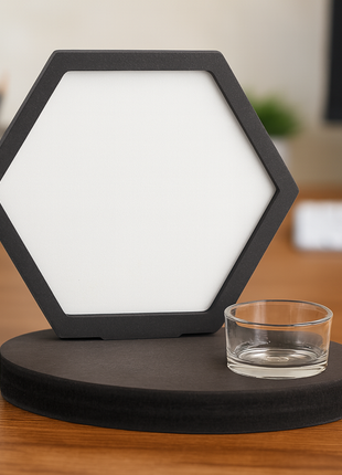 Theelichthouder met Sublimatie MDF hexagon