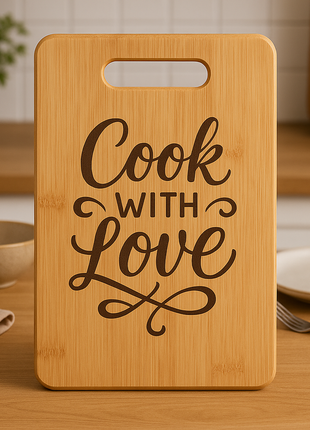 Bamboe Snijplank voor Sublimatie – Houten Snijplank om te Personaliseren (24,8 x 34,9 cm)