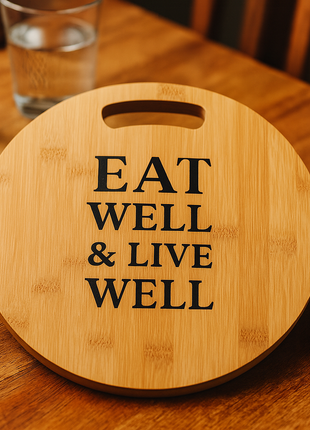 Bamboe Snijplank voor Sublimatie – Ronde Houten Snijplank Ø 30 cm