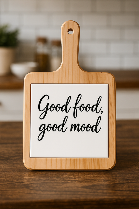Wooden Cheese Board with Ceramic Tile for Sublimation 