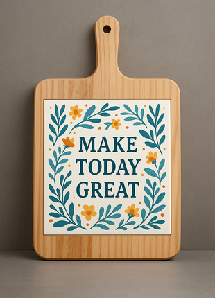 Wooden Cheese Board with Ceramic Tile for Sublimation 