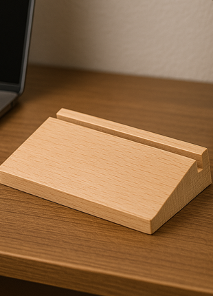 Houten voet met gleuf