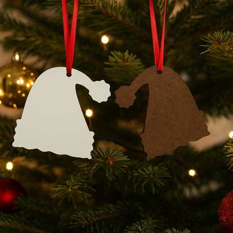 MDF Boomhanger Kerstmuts voor sublimatie