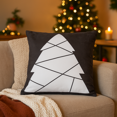 Pluche Kussenhoes Kerstboom voor sublimatie