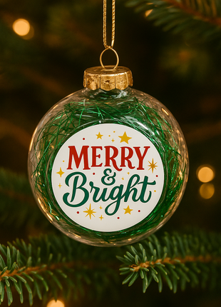 Christmas ball Angel hair green for sublimation 