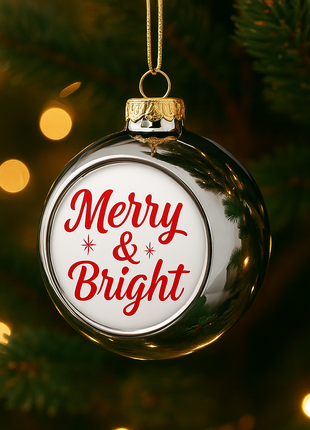 Christmas ball Silver Ø8cm for sublimation 