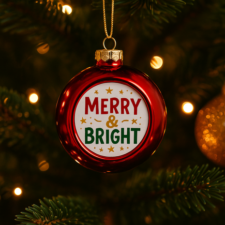Kerstbal Rood Ø8cm voor sublimatie