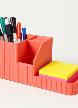 Bureau Organizer Roze – Multifunctionele Penhouder met Sticky Note Houder
