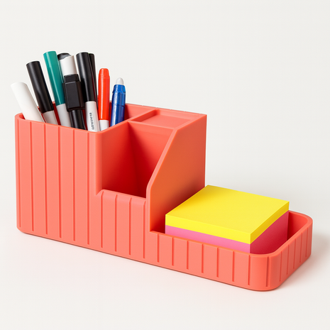 Bureau Organizer Roze – Multifunctionele Penhouder met Sticky Note Houder