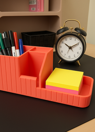 Bureau Organizer Roze – Multifunctionele Penhouder met Sticky Note Houder