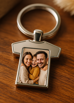 Metalen Sleutelhanger Shirt voor Sublimatie – Inclusief Plaatje & Luxe Doosje