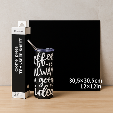 Craft Express Transferfolie Zwart – 30,5 x 30,5 cm – 8 Stuks