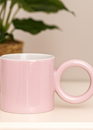 Mok 280 ml met Rond Handvat voor Sublimatie – Roze