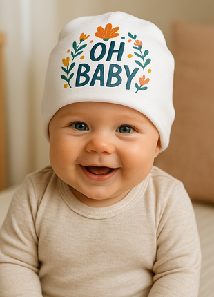 Fleece Baby muts Wit Babymutsje voor sublimatie