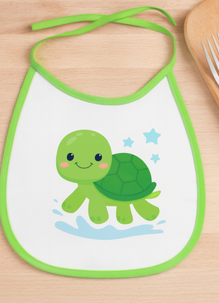 Microvezel Slabbetje met Groene bies voor sublimatie