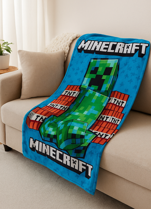 Minecraft Fleecedeken – Creeper Design – 100 x 140 cm
