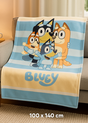 Bluey Fleecedeken – Familie Design – 100 x 140 cm