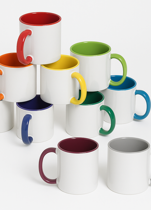 330ml (11oz) Duo Color Mok (kies uw kleur) voor sublimatie