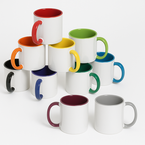 330ml (11oz) Duo Color Mok (kies uw kleur) voor sublimatie