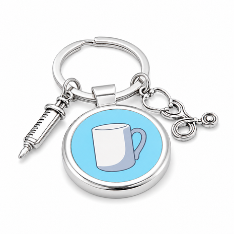 Metalen Sleutelhanger voor Sublimatie – Zilver/Wit Glans (inclusief plakplaatje & tape)